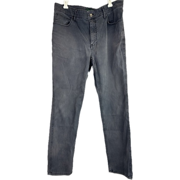 Woolrich Men’s Straight Leg Charcoal Gray Utility Denim  Jeans 34”W x 30”L - Picture 1 of 11